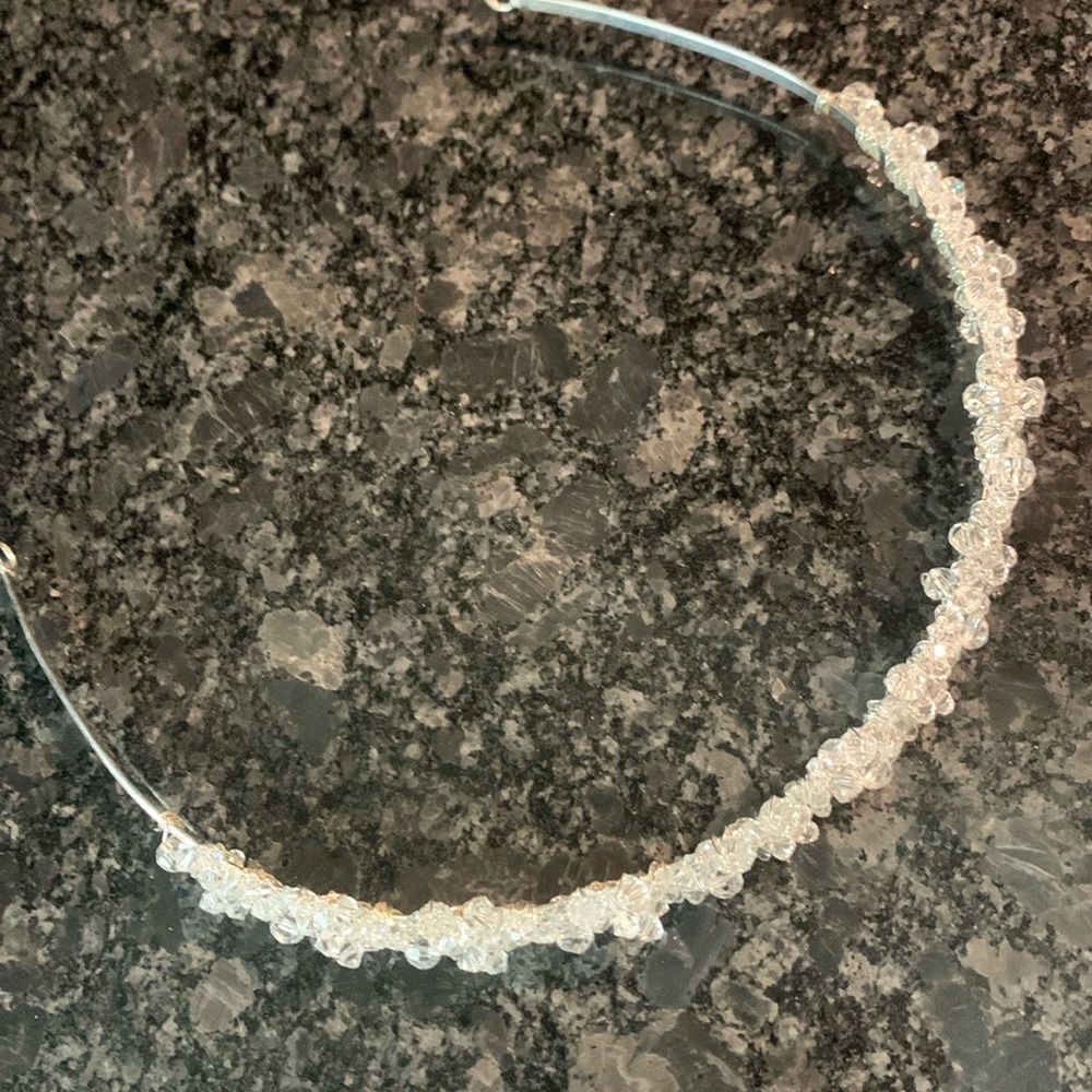 Bridal head band beaded